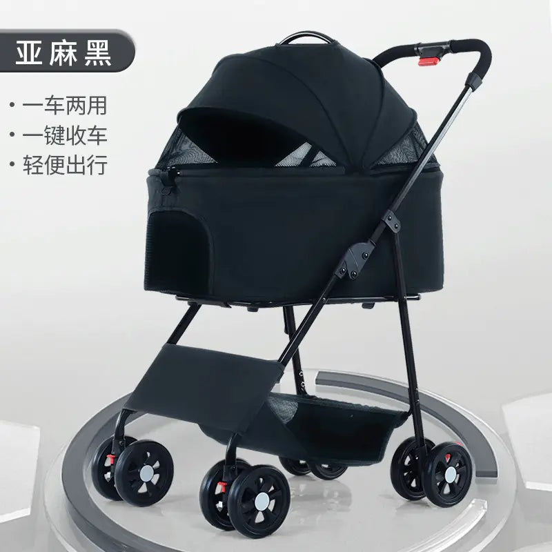 Compact Pet Stroller for small dogs & cats