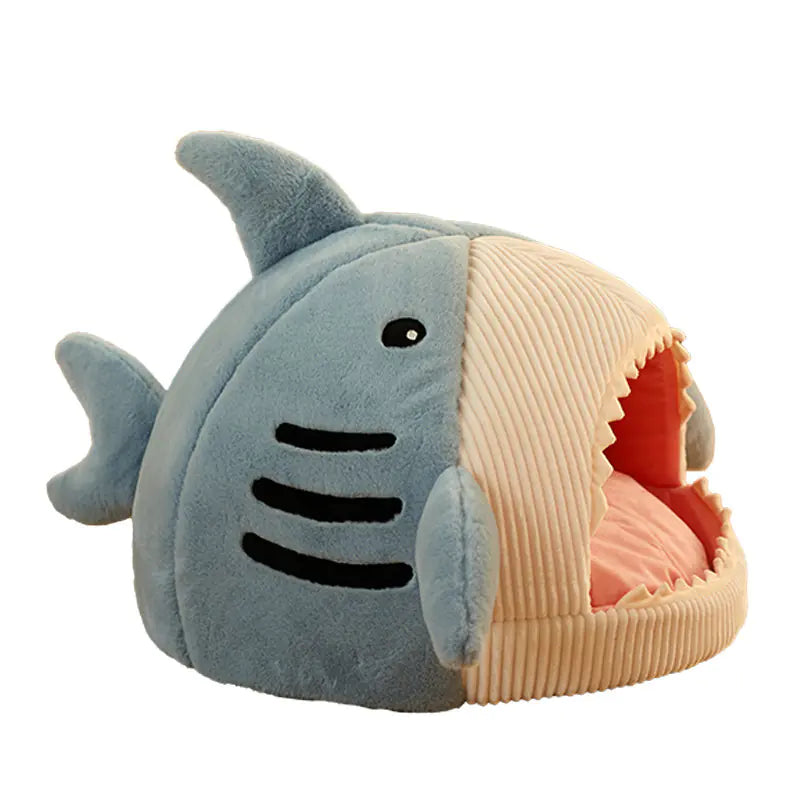 Shark-Shaped Pet Bed for Cats and Dogs