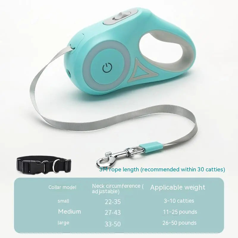 Automatic Retractable Luminous Pet Leash