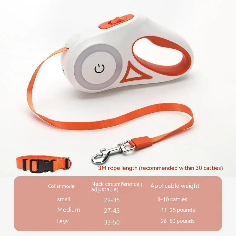 Automatic Retractable Luminous Pet Leash