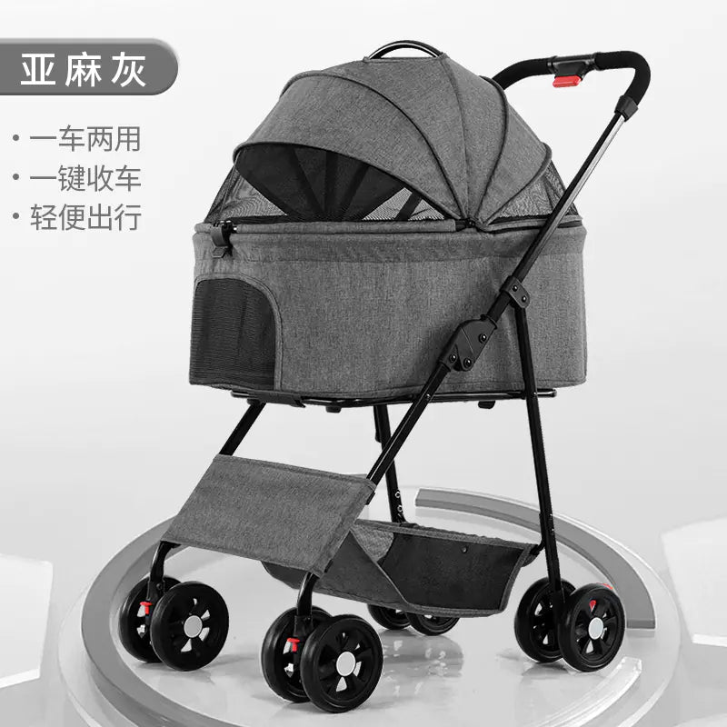 Compact Pet Stroller for small dogs & cats