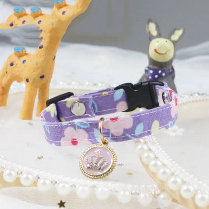 Floral Pet Collar - Adjustable
