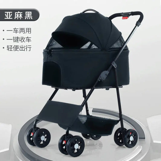 Compact Pet Stroller for small dogs & cats