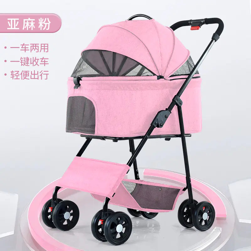 Compact Pet Stroller for small dogs & cats