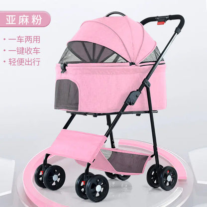 Compact Pet Stroller for small dogs & cats