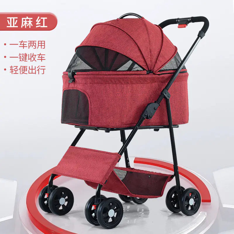 Compact Pet Stroller for small dogs & cats