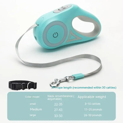 Automatic Retractable Luminous  Pet Leash