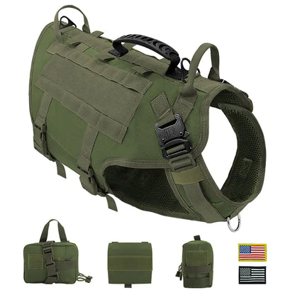 Malinois Large Dog Vest with Leash and Backpack Combo