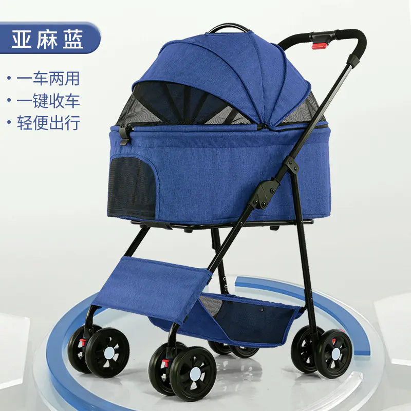 Compact Pet Stroller for small dogs & cats