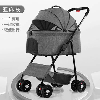 Compact Pet Stroller for small dogs & cats